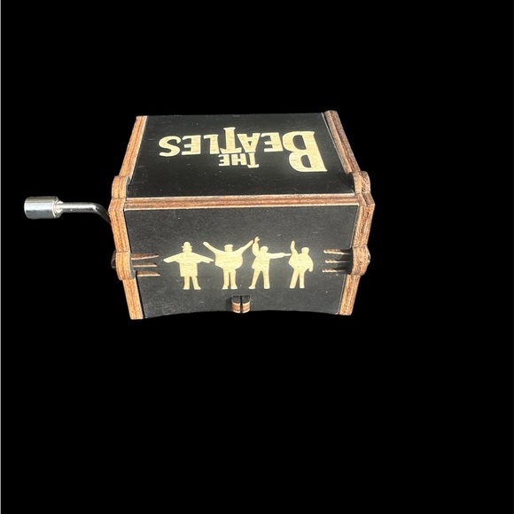 THE BEATLES “Let it Be” miniature wooden crank music box - Picture 5 of 5